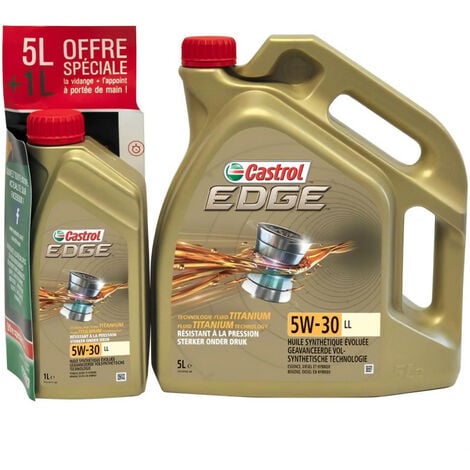 Huile moteur Edge - CASTROL - 4 saison - 5W-30 LL - 5+1L