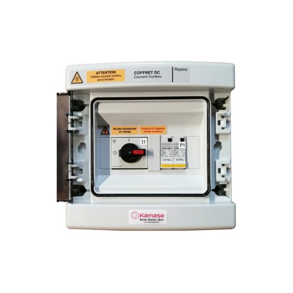 Coffret 600V 1MPPT de 2 Strings avec paraf. DC + AC 5kW (C25) 1 ond mono