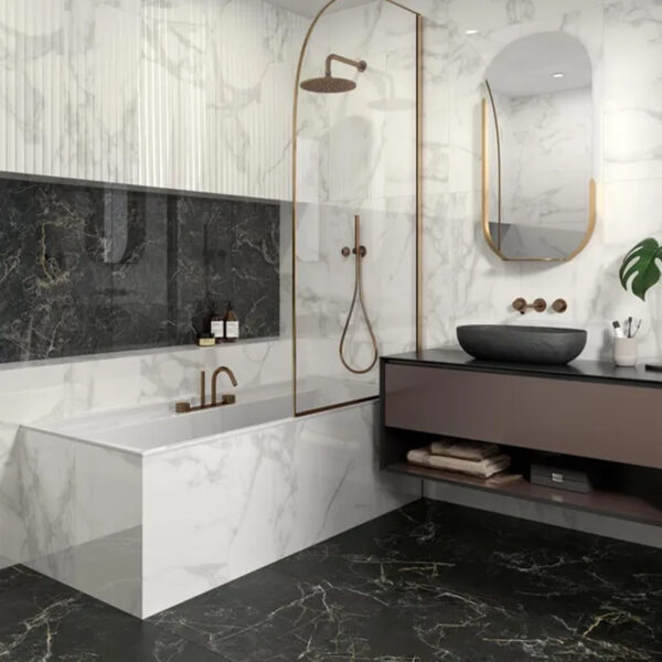 Carrelage mur imitation marbre