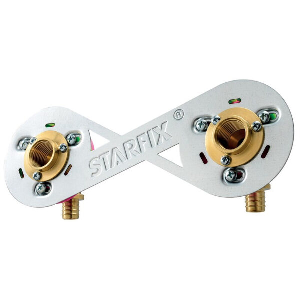 Fixation de robinetterie pour cloison