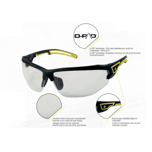 Lunettes polycarbonate adaptables sur casques de chantier AB- AR - UV400