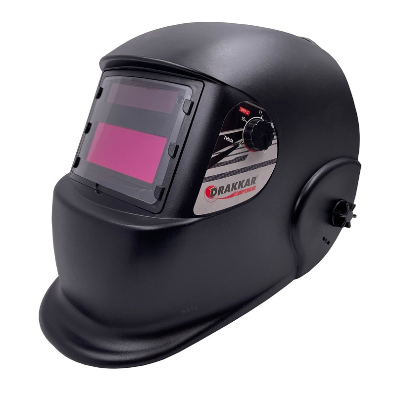 Casque soudure +filtre cristaux liquides (teinte 5 - teinte 9 - teinte 13) noir et gris