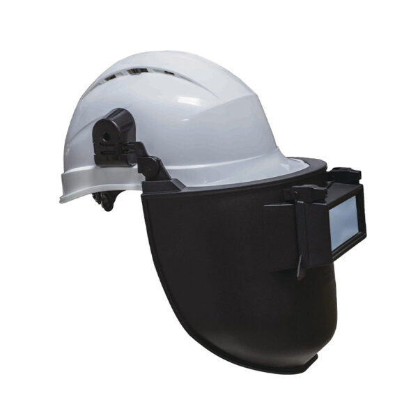 Masque soudure pour casques de chantier- fenetre relevable - filtres noir