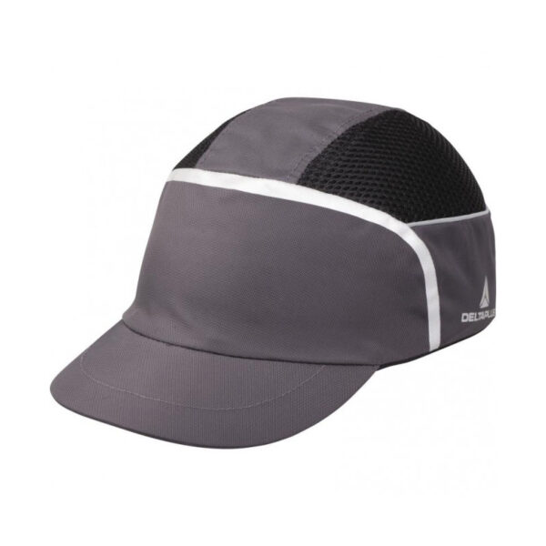 Casquette Anti-heurt aérée polyester- coton gris noir