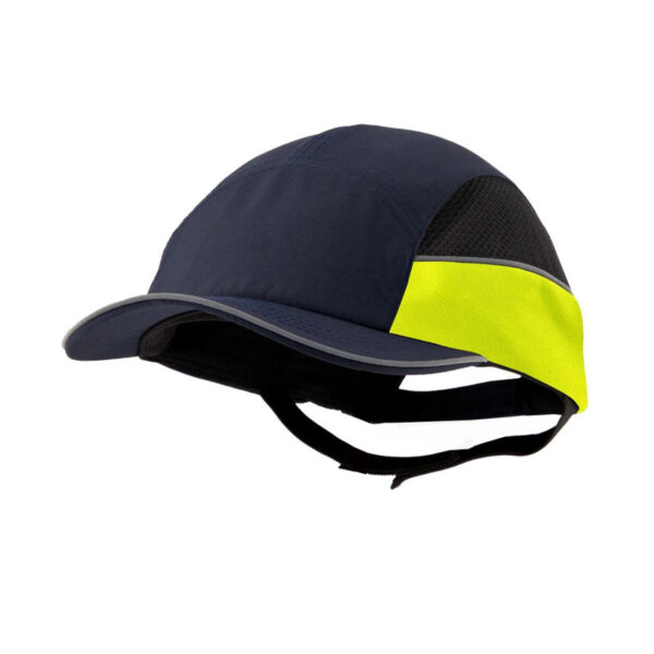 Casquette Anti-heurt aérée polyester - coton ajustable jaune fluo - gris - jaune - bleu marine