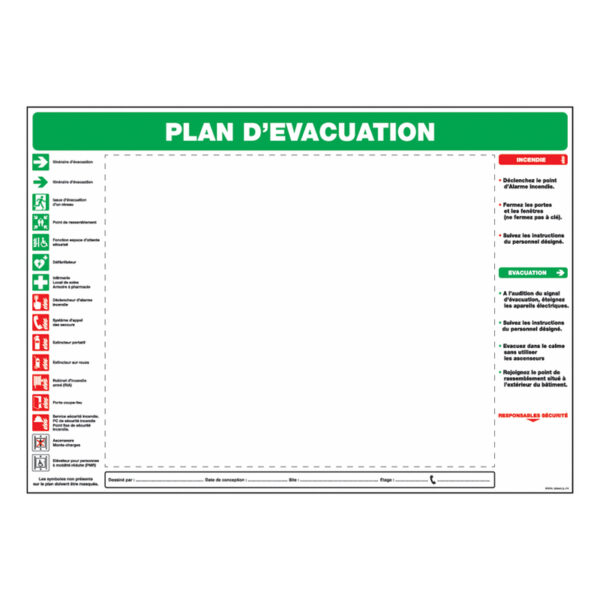 PANNEAU D'EVACUATION GRAND FORMAT