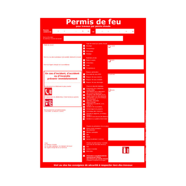 PERMIS DE FEU