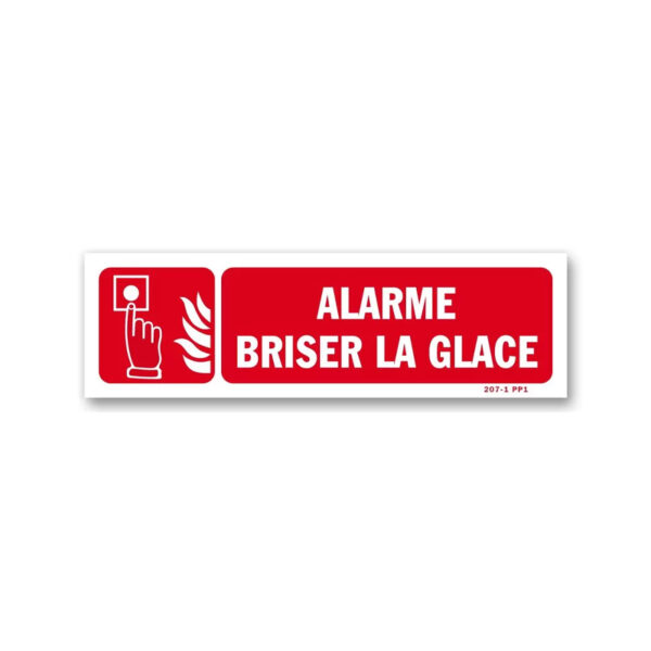 PANNEAU ALARME BRISER LA GLACE