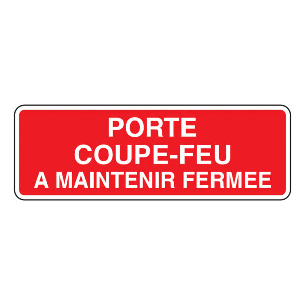 PORTE COUVRE-FEU A MAINTENIR FERMEE PVC M1
