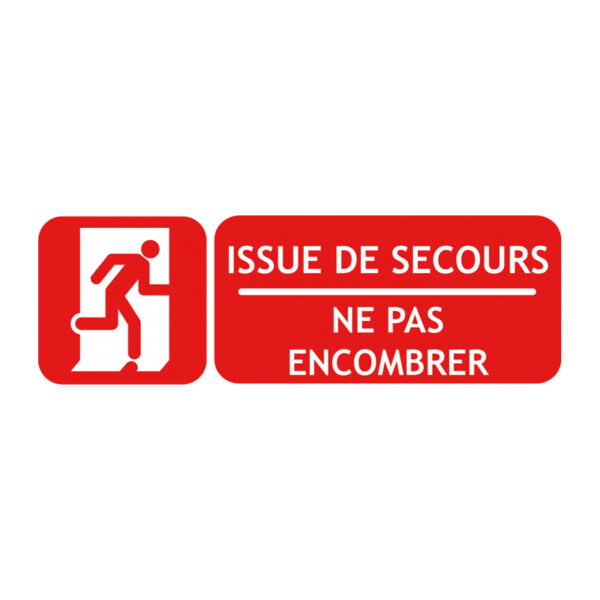 ISSUE DE SECOURS NE PAS ENCOMBRER PVC 1