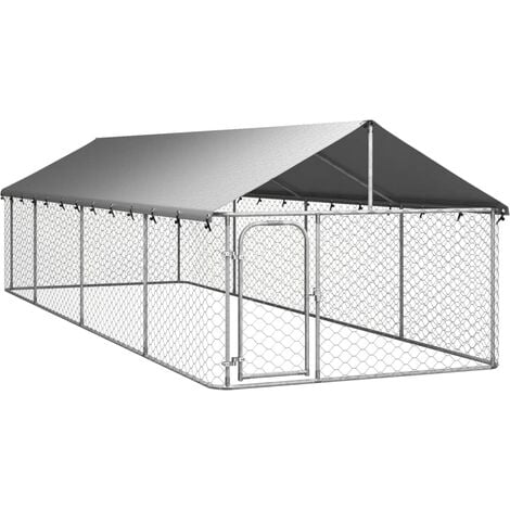 INLIFE Chenil extérieur avec toit pour chiens 600x200x150 cm