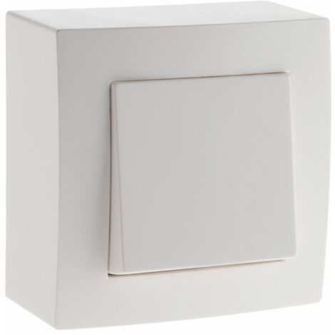 Interrupteur complet va et vient 10A en saillie blanc - gamme Presto - Zenitech
