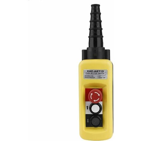 Interrupteur de Commande de Levage de Grue XACA2713 - Contrôleur de Suspension, Boutonpoussoir, Arrêt d'Urgence (2 Boutons)