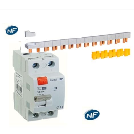 Interrupteur différentiel 2P / 40A / 30ma type A + Peigne 13 Modules - Digital Electric