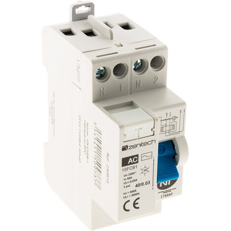 Interrupteur différentiel 40/2 30mA Type AC NF - Zenitech