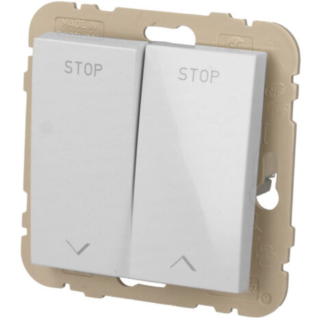 Interrupteur double de volet roulant blanc Efapel Logus 90