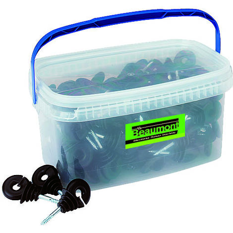 Isolateur annulaire noir économique - Seau de 90 à fixer sur piquet en bois