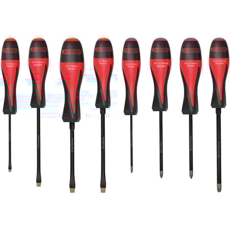 Jeu de 8 tournevis ULTIMATEgrip, Fente - PZ