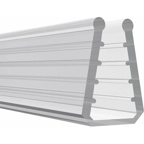 Joint d'étanchéité vitre verre en silicone translucide 2 mètres Profil Porte douche Coulisse Meuble Tablette Vitrine, hauteur 8mm épaisseur de verre 4,5mm