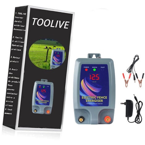 Kit de clôture électrique, Clôture électrique pour bétail, animaux, électrificateur de clôture, haute puissance, 3 modes d'alimentation pour élevage de volailles