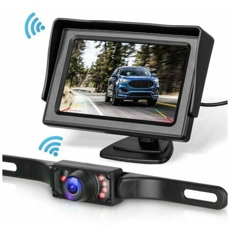 Kit de système de caméra de recul sans fil pour voiture / camion / fourgonnette / pick-up / camping-car 4.3 `` système de recul de vue arrière de moniteur