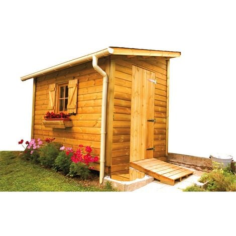 Kit gouttière pour abri de jardin en bois dév.160 sable - Fitt - Sable - PVC