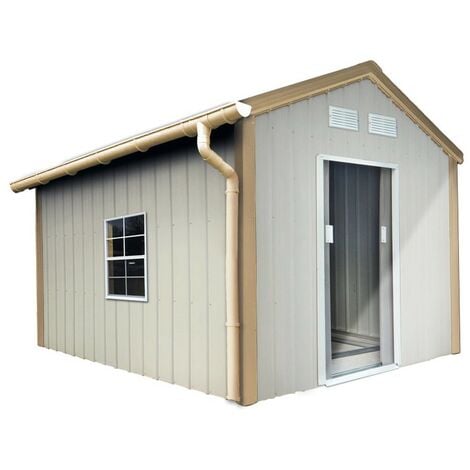 Kit gouttière pour abri de jardin en métal dév.160 sable - Fitt - Sable - PVC