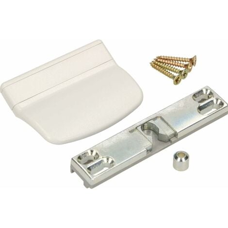 KOTARBAU Loqueteau de porte de balcon pratique - 6 couleurs différentes - Sûr, fumer, terrasse, style de porte - Poignée universelle (gris clair)