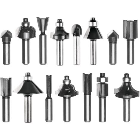 Kwb by Einhell Fraises pour Défonceuses (15 pièces, diamètre de tige 8 mm, dans un coffret en bois)