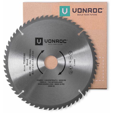 Lame de scie pour scie sur table – 210 x 30 mm – 60 dents