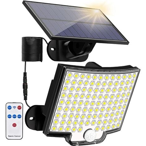 Lampe solaire 106LED 4 Modes IP65 5M Capteur de mouvement - 1 Pack