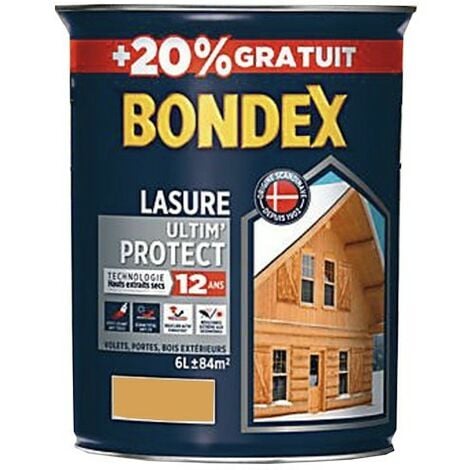 Lasure BONDEX Ultim'Protect 12ans Chêne clair 6 L