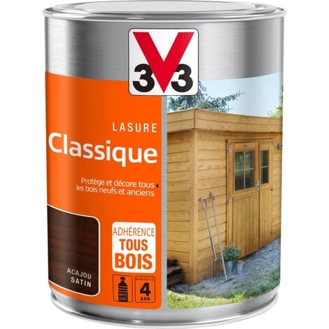 Lasure classique Solvantée V33 Acajou Satin 1L