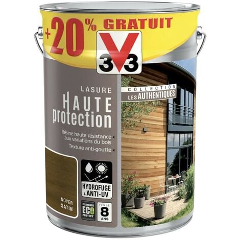 Lasure Haute Protection V33 Les Authentiques Noyer 6 L