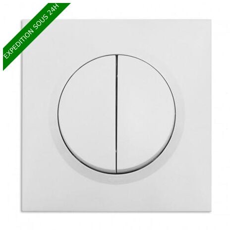 Legrand - Double interrupteur ou va-et-vient dooxie 10AX 250V livré avec plaque carrée