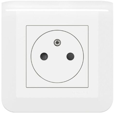 Legrand - Lot de 6 prises de courant Surface Mosaic blanc complet avec plaque