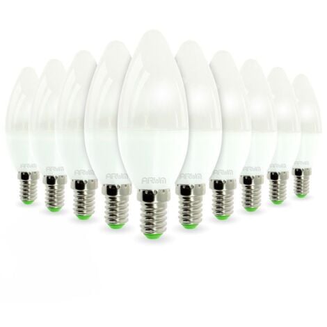Lot de 10 Ampoules LED E14 6W Rendu 40W 420LM  Température de Couleur: Blanc neutre 4000K