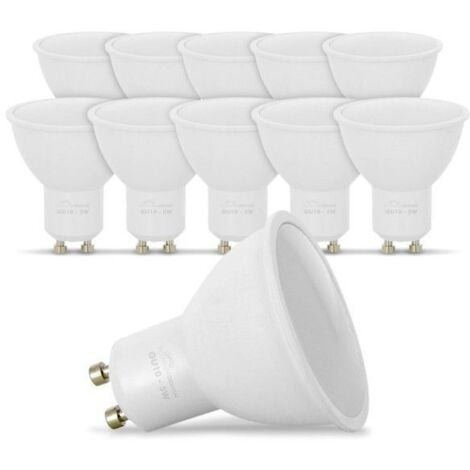 Lot de 10 Ampoules LED GU10 5W eq. 50W 4000K Blanc Naturel