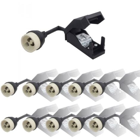 Lot de 10 Douilles GU10 Céramique Automatique 230V