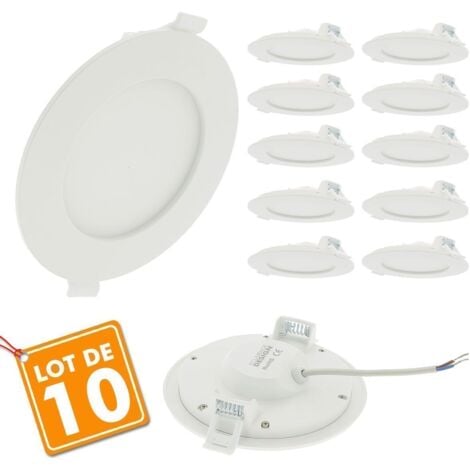 Lot de 10 Spot Encastrable LED Panel Extra-Plat 5W Eq 40W Température de Couleur: Blanc neutre 4000K