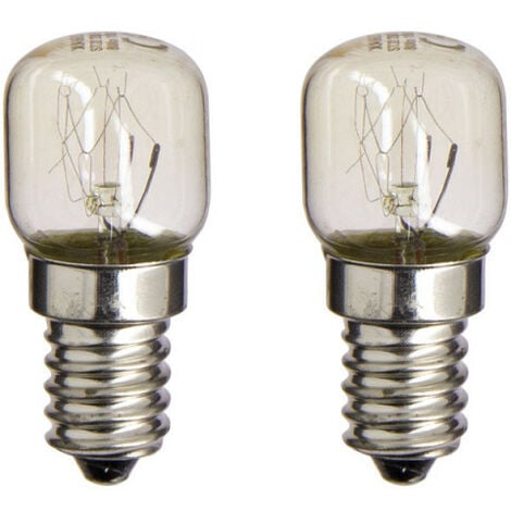 Lot de 2 ampoules halogènes Four, culot E14, 80 Lumens, équivalence 15W, 2200 Kelvins,