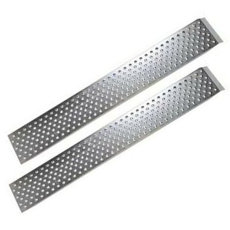 Lot de 2 rampes de chargement en acier galvanisé