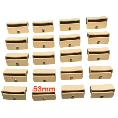 Lot de 20 embouts beige pour latte 53mm avec vis de fixation, à agrafer ou à visser SCM Créations