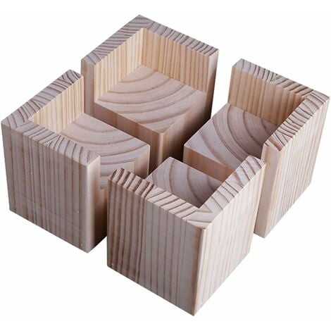 Lot de 4 élévateurs de Meubles Rehausseurs de Meubles en Bois, Lit de Bureau Riser Meubles Pieds de Levage Pieds jusqu'à pour Table de Bureau lit(Size:5x5x5cm)