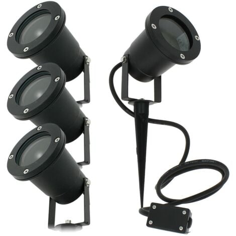 Lot de 4 Spots Piquets Extérieur IP65 pour LED GU10 Éclairage de Jardin GABIN