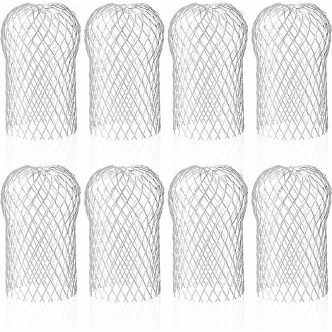 Lot de 8 Crapaudine de Gouttière en Aluminium, Filtres de Gouttière Flexible et Durable pour Maison Avant-toit Tuyau de Descente contre les Feuilles
