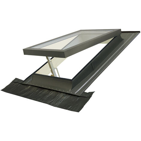 Lucarne à Vasistas - Fenêtre d'accès au toit avec Double Vitrage - Made in Italy (45x55 Largeur x Hauteur)