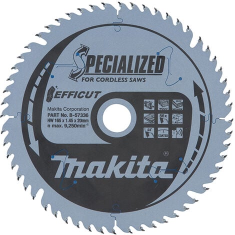 MAKITA B-57336 Disque 165/20/56T TCT Bois Efficut
