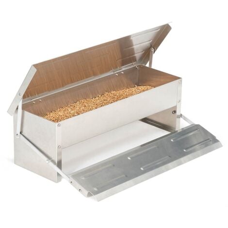 Mangeoire pour poules à pédale - 5kg Gris