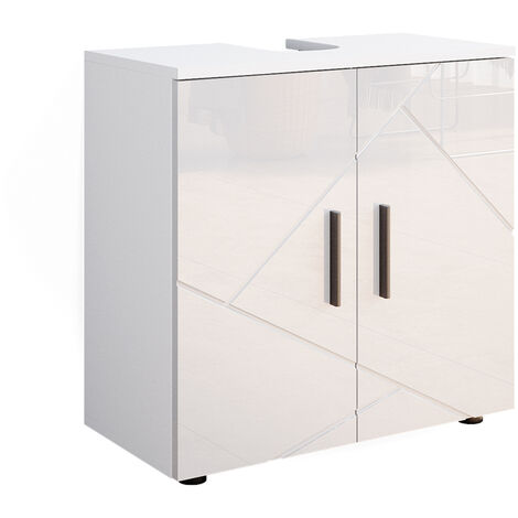 Meuble sous-lavabo „Irma“ Blanc brillant Vicco